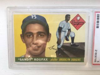 1955 Topps Sandy Koufax Brooklyn Dodgers 123 PSA 5 EX ROOKIE RC SHARP 2