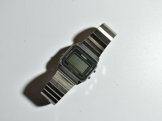 Vintage Casio Alarm Chronograph Watch Japan N A - 160 Stainless Steel 547932