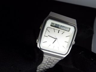 Rare Seiko Vintage Digital Watch Bond Era H357 - 500a Digi Ana White Alarm