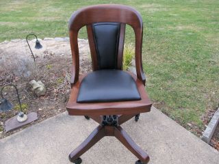 Antique Vintage Lawyers/bankers Office Chair Marble Chair Company Restored