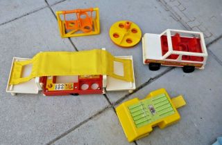 Vintage Little Fisher Price Jeep Swing Merry Folding Pop Up Tent Trailer Camping