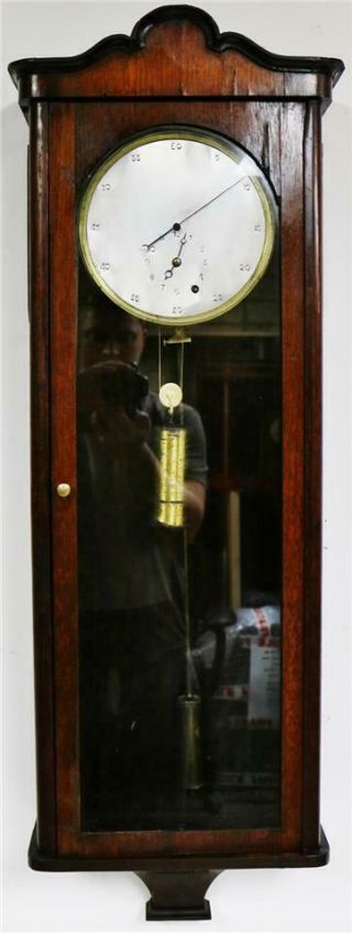 Rare Antique 8 Day Rosewood Single Weight Vienna Precision Regulator Wall Clock