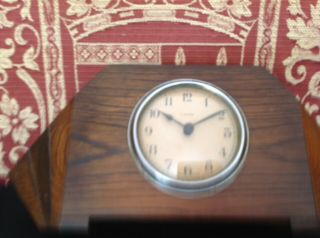Vintage St Michael Art Deco Wooden Mantle Clock But Needs Attention
