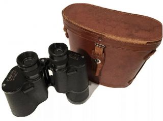 Vintage Tasco Coated Lens T - 73340 Binoculars 7x50 W/original Leather Case