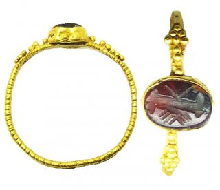 3rd - 4th Century A.  D.  Roman Gold Wedding Ring 