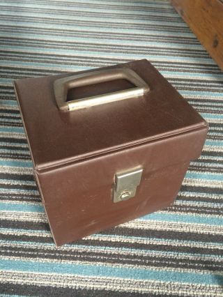 7 " Inch Vinyl Storage Vintage Carry Case 1 Of 8 Available Brown Retro Record