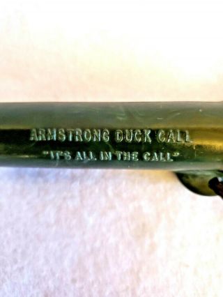 Vintage Armstrong Duck Call Made In Houston Tx.