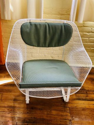 Large Mcm Vintage Woodard Sculptura Lounge Chair Eames Knoll Bouncer W Cushions