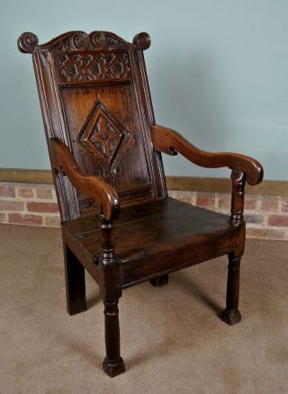 Early 17th Century Yorkshire Wainscot Chair