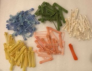 Vintage Toni Perm Rods Plastic Swing Arm Assorted Sizes And Colors - 135