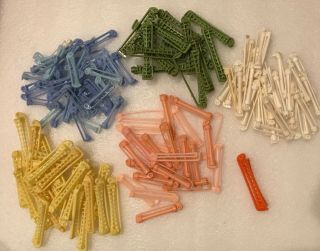 Vintage Toni Perm Rods Plastic Swing Arm Assorted Sizes and Colors - 135 2