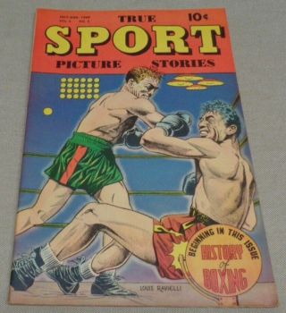 Vintage July/aug 1949 True Sport Picture Stories Comic Book.  Vol 5 2