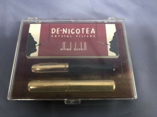 Vintage Dunhill De - Nicotea Cigarette Holder,  Carrying Case And Crystal Filters