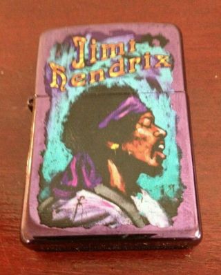 Collectible 2016 Jimi Hendrix Zippo Lighter.  Made In Bradford,  Pa Usa