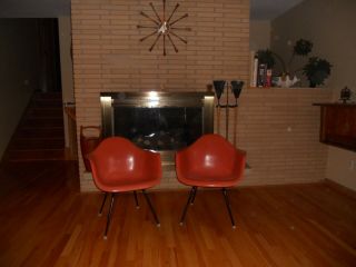 Mid Century Herman Miller Ray & Charles Eames Fiberglass Lounge Chairs X2 Mcm