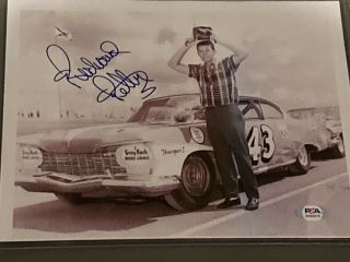 Richard Petty Hand Signed Vintage Photo Daytona 500 The King Nascar Psa Dna