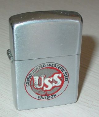 Vintage Zippo Lighter Uss Consolidated Western Steel Division