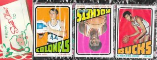 1972 Topps Holiday Basketball Card Rack Pack Kareem Abdul - Jabbar Hof (750 - To)