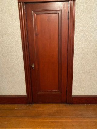 Vintage Solid Wood Inside Door With Hardware,  Glass Knob 30”x80” Room 3