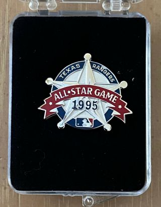 Vintage 1995 Mlb Baseball All Star Game Press Pin By Balfour - Texas Rangers