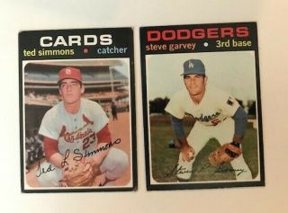 274 Different 1971 Topps Baseball cards incl 37 Hi s,  Rookies,  HOFers G - Ex 2