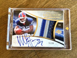 Marshawn Lynch 2007 Exquisite Rc Rpa Patch Auto On - Card /99 Seahawks Raiders