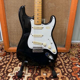 Vintage 1983 Fender Squier Jv Black Maple Stratocaster Mij Japan Electric Guitar