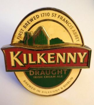 Vintage Pump Clip Badge Tap Kilkenny Draught Irish Breweriana Decor -