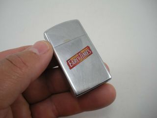 Vintage Zippo Lighter Advertising Early Times Whisky Double Sided