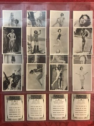 1939 British American Tobacco F - 36 Card Set - Modern Beauties - Pin Up - Risque - Nmint