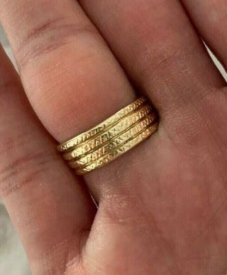 Vintage 14k Yellow Gold and Old Mine Cut Diamond Snake Ring 3