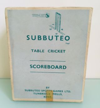 Vintage Subbuteo Table Cricket Scoreboard Accessory.