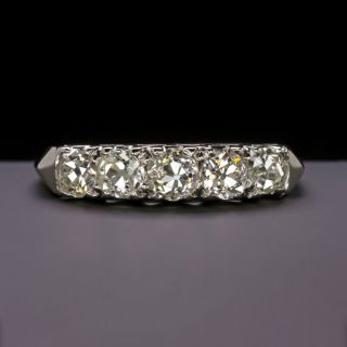 1 Carat I Vs Old European Cut Diamond Platinum Wedding Ring Band Vintage Antique