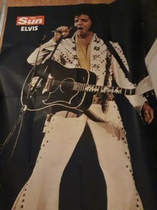 Elvis Presley Vintage 1977 Tribute Poster From Sun Newspaper Large 5 X 3 Feet