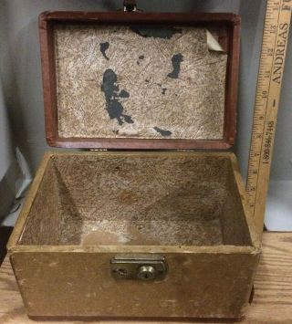 Vintage 45 Rpm Record Case - Has Latch,  Closes Tightly,  No Key Sturdy Wood
