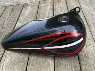 Vintage Harley Davidson Hd Right Side Softail Custom Split Paint Gas Tank Speedo