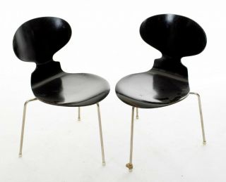 4x Arne Jacobsen Ant Chair By Fritz Hansen Tripod 3100