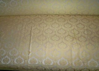 Kittinger Williamsburg Mahogany Chippendale Sofa Yellow Damask Fabric WA 1005 3