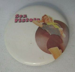 Sex Pistols Vintage 32mm Early 1980s Us Badge Pin Button Punk