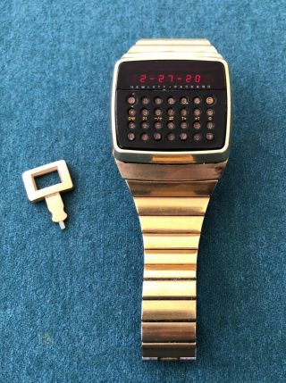 Vintage 1977 Hewlett Packard Hp - 01 Led Calculator Digital Watch - Model A1 - 002