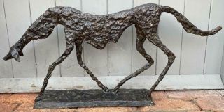 Abstract Modern Art Contemporary Bronze Sculpture Of A Dog - Alberto Giacometti