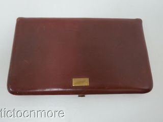 Vintage Dunhill Brown Leather & Brass Trim Cigarette Case Card Holder