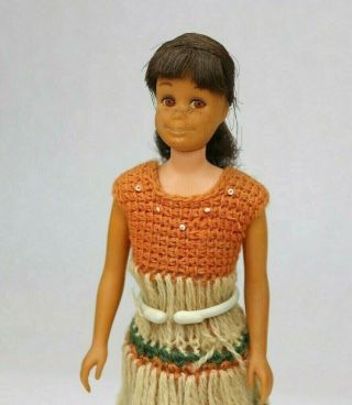 Vintage Skooter Brunette Barbie Doll With Dress And Shoes 2