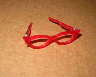 Vintage TAMMY Doll RED CAT ' S EYE GLASSES Pizza Party / Picnic Party etc 2