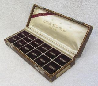 Vintage Jewelry Store Ring Display Case 12 Open Feature Advertising Box York