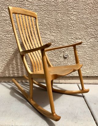 Vintage Studio Craft Rocking Chair By Robert Erickson (mcm/sam Maloof Style)