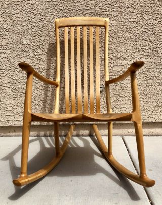 Vintage Studio Craft Rocking Chair By Robert Erickson (MCM/Sam Maloof Style) 3