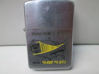 Vintage Zippo Yellow Pages Lighter 5 Barrel Hinge 16 Holes