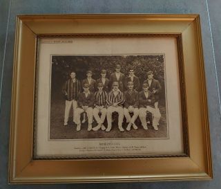 Vintage Framed Cricket Photograph Middlesex Ccc 1921 County Champions