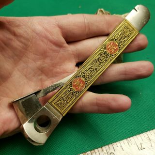 Old Vintage Pfeilring Solingen Dbgm Large Toledo Scale Cigar Cutter Box Opener